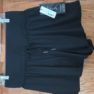 Kyodan Black Highwaisted Flare Lightweight Athletic Shorts Medium